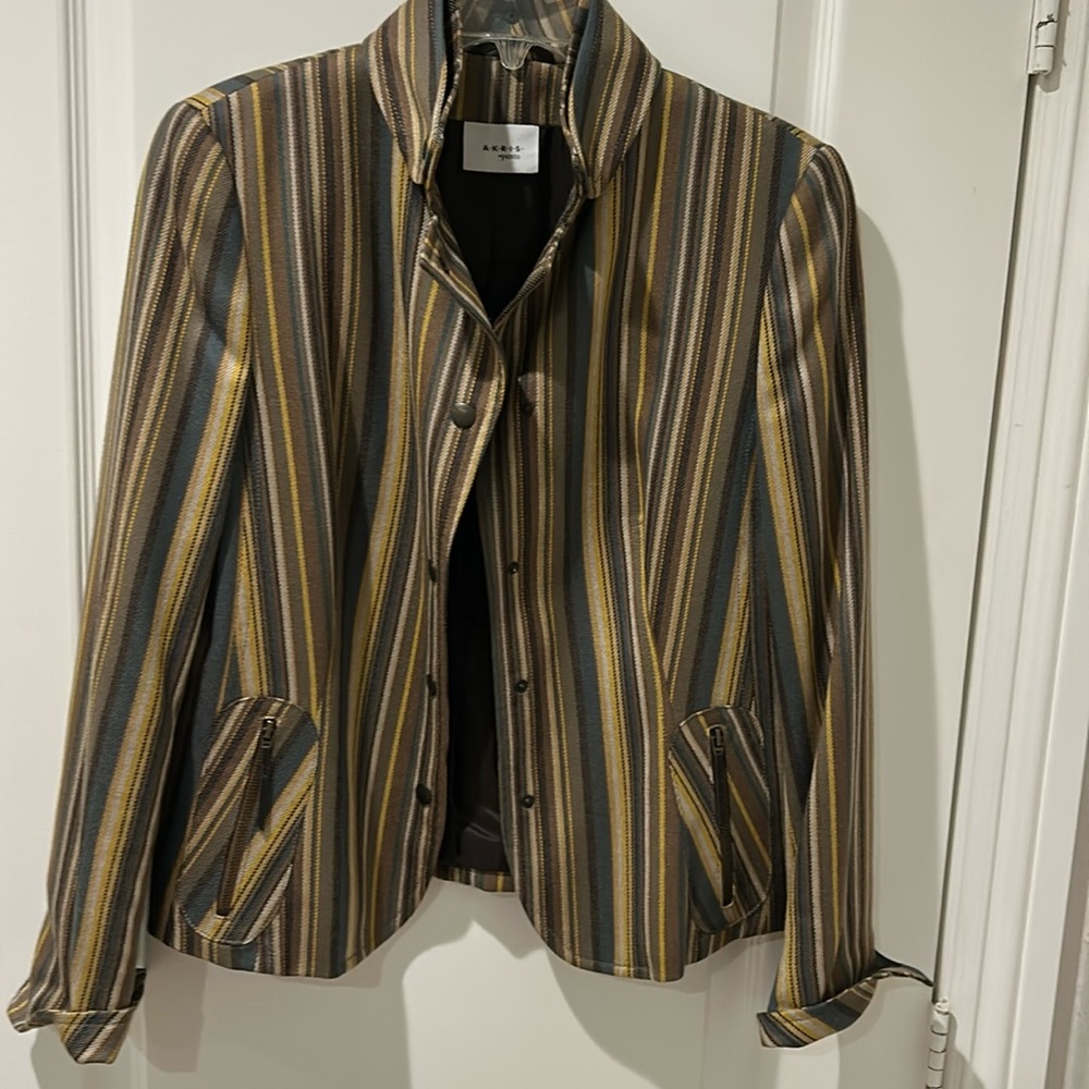 Akris Punto striped wool blazer